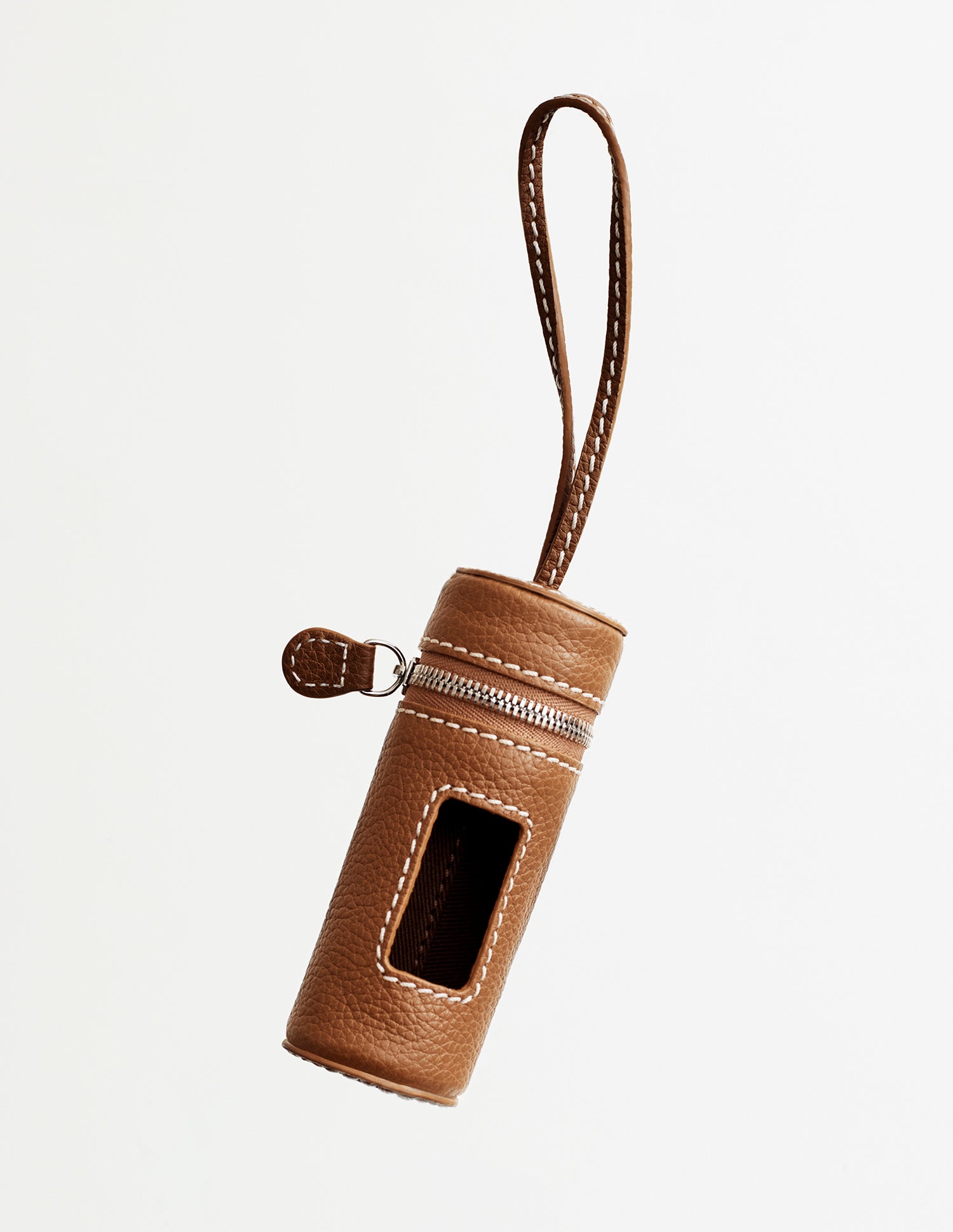 Porta-sacos The Pochette em pele Saddle